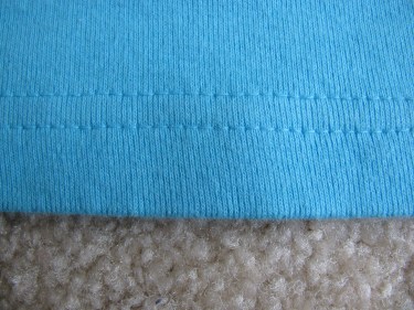 the view of a serged hem seam, 135