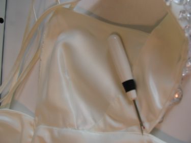 taking apart the inside of halter top, 198