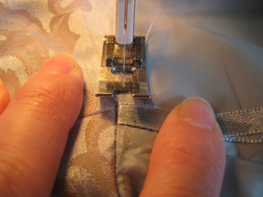 sewing blog 244 stitching down the ribbons, taking in the bust of a dress, sewing blog 244