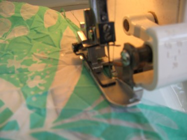 view of serging a hem, 317