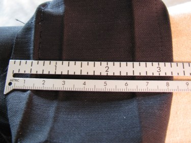 measuring total amount of new hem with vent, 542