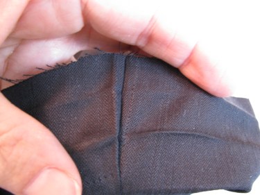 letting out seam gives you more fabric, vent on pants, 557