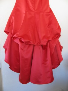 red dress with bustles, 767