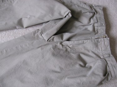 close up of inseam, hem using the inseam, #827