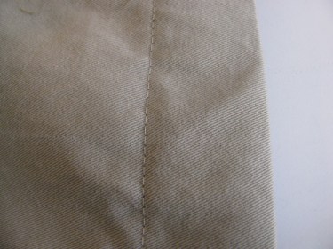 top stitch the hem, hem using the inseam, #847