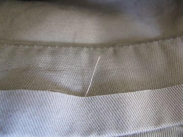 fold up 1/2", hem using the inseam, #854