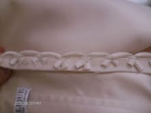 Putting loops on the wedding dress