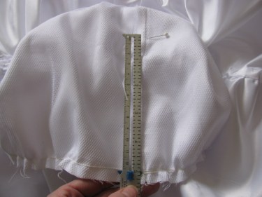 center back of bubble dress hem, 945