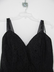 dress with spaghetti straps shortened