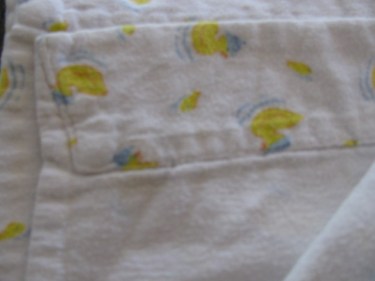 hem from Jerry's baby blanket, #1030