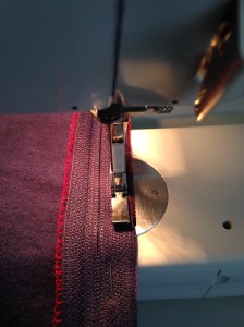 stitching down second side of zipper, easiest way ever, 6320