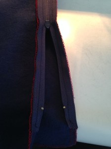 open zipper just enough to turn right side out, 6321