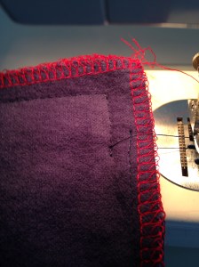 stitch around 3 sides of zipper and end like this, easiest way ever, 6326