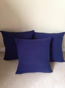 3 blue pillows finished, 6361