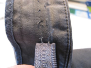 take out double row of stitching jean zipper, 7132