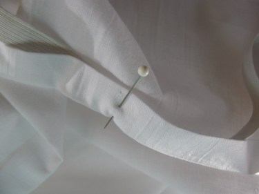 pinning the elastic into the casing IMG_7554