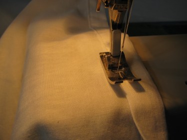 stitching the casing down with the elastic inside, IMG_7556