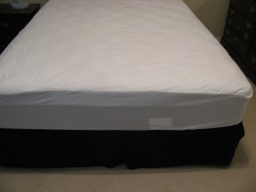 new mattress pad on the bed, IMG_7569