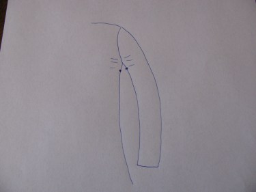 IMG_7786 diagram of armpit pulls for a shirt, gusset for a shirt