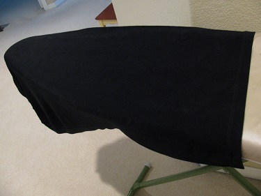 Dress on ironing board