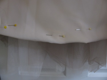 Dress Lining Pinned Up
