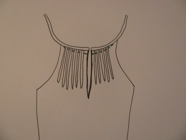 8192, diagram showing how to raise the neck in the back of the dress, how to raise the waistline without removing the zipper