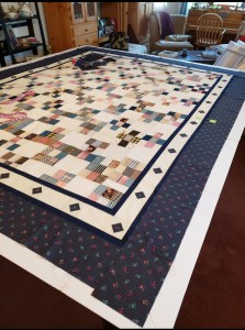 the border of Vanessa's quilt in the how to care for a vintage quilt post