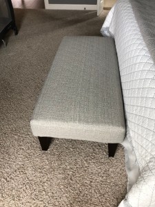 how to reupholster a bench, full view of finished bench, 7807