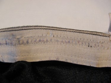 8345, stitching on one edge of elastic, shorts
