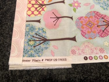 all three fabrics lined up and matched, pillowcase with french seams