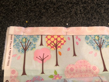 4254 Pin the edges together to hold in place, pillowcase with french seams