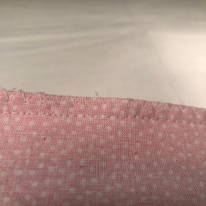 4275, zig zag the edge of the pillowcase with french seams