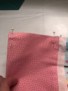 4299, pin all the way down the pillowcase with french seams