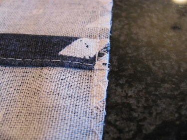 9177, stitch the seam and then zig zag the edge, pillow cover