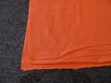 9200, fold up fabric double to cut gauze for baby blankets