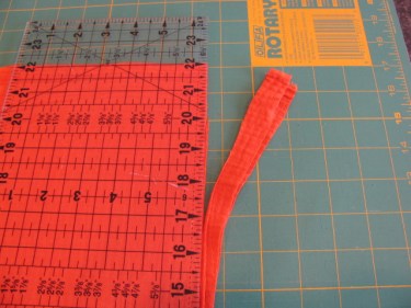 9202, trimming up the edges on the gauze baby blankets