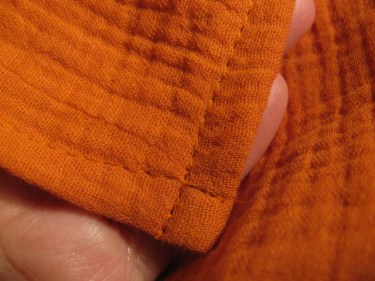 9226, the corner of the gauze baby blanket, orange color