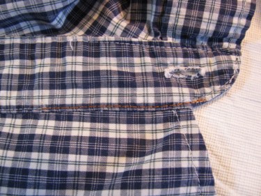 9258, stitch the flipped collar back in place