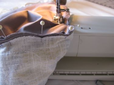 9370, stitch the top piece onto the piped piece