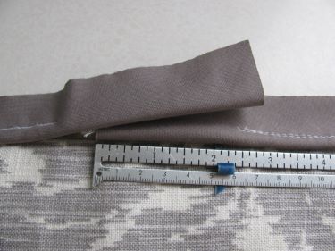 9374, mark 2 inches overlap on the piping to finish the edge