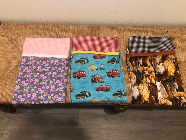 1318, Kelcey's pillowcases, 3, pillowcases with a french seam