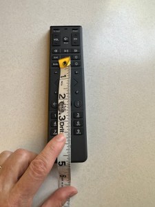 5183, measuring the height of the remote for the armchair caddy