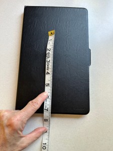 5180, measuring the tablet for the armchair caddy