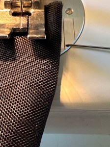 5264, stitch 1/2" seam on fishing rod bag to make the french seam